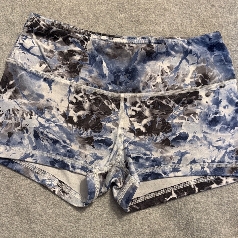 Fleo Women's Athletic Shorts in Blue and Gray